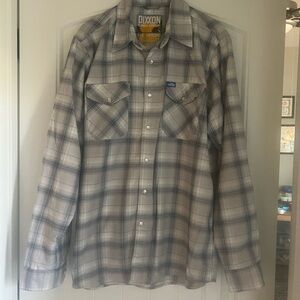DIXXON Men's Black and gray Plaid Shirt